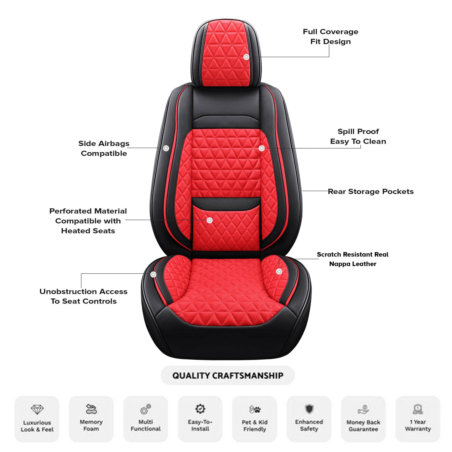 Scarlet Prestige Seat Cover