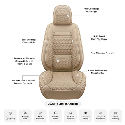 Beige Comfort Seat Cover