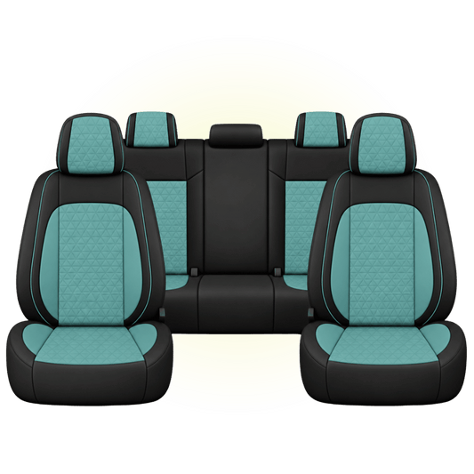 Black & Aqua Custom Seat Cover