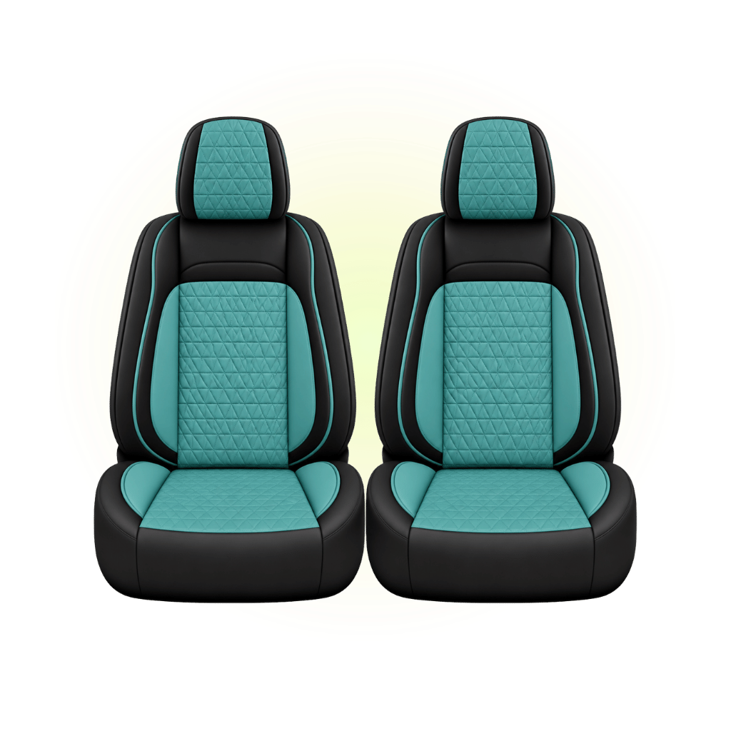 Black & Aqua Custom Seat Cover