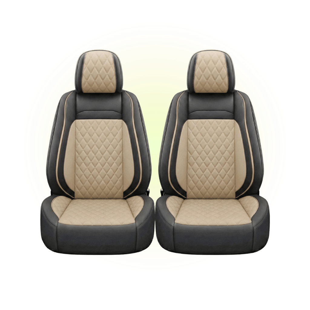 Black & Beige Custom Seat Cover