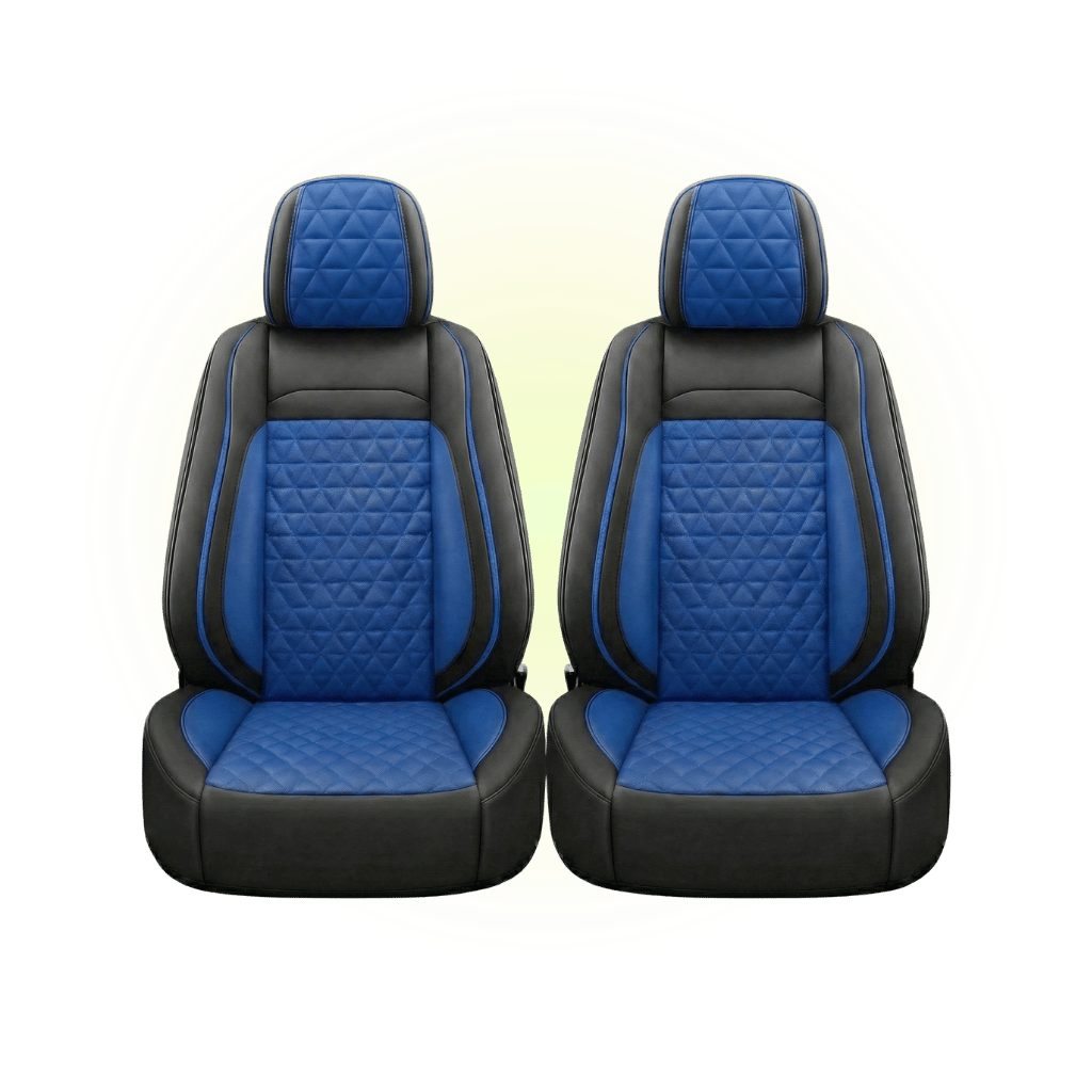 Black & Royal Blue Custom Seat Cover