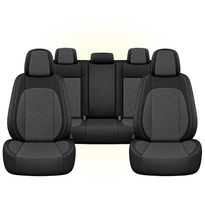 Black & Charcoal Grey Custom Seat Cover