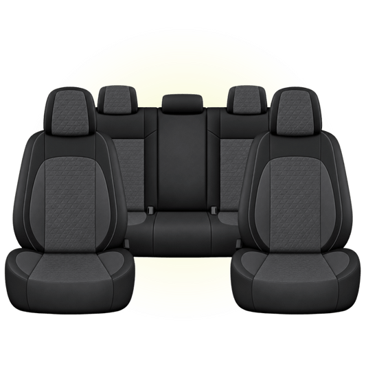 Black & Charcoal Grey Custom Seat Cover