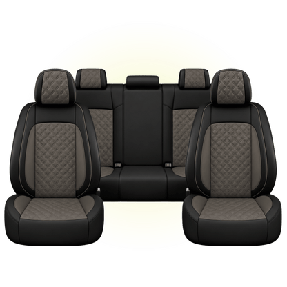 Black & Dark Mocha Custom Seat Cover