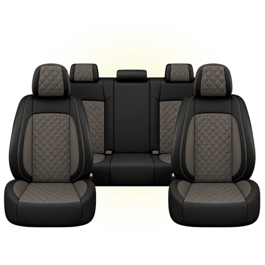 Black & Dark Mocha Custom Seat Cover