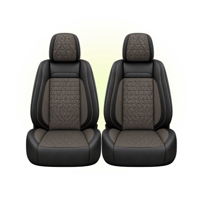 Black & Dark Mocha Custom Seat Cover