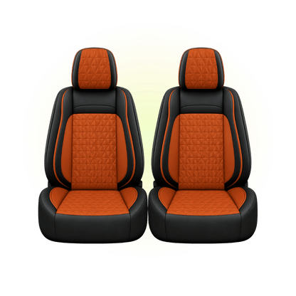 Black & Dark Orange Custom Seat Cover