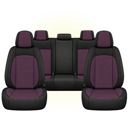 Black & Dark Purple Custom Seat Cover