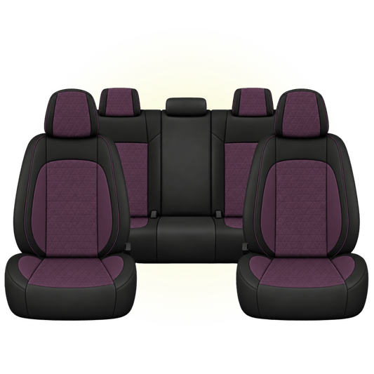 Black & Dark Purple Custom Seat Cover