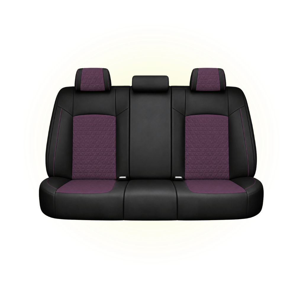 Black & Dark Purple Custom Seat Cover