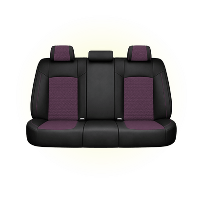Black & Dark Purple Custom Seat Cover