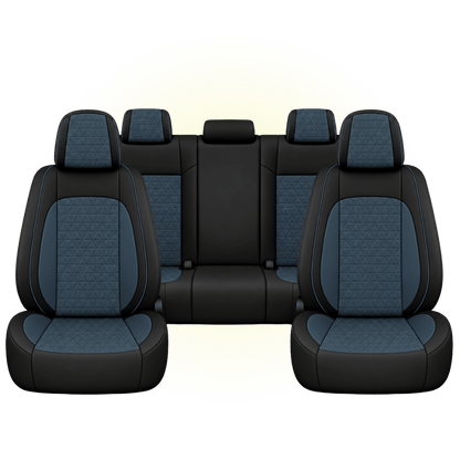 Black & Deep Teal Custom Seat Cover