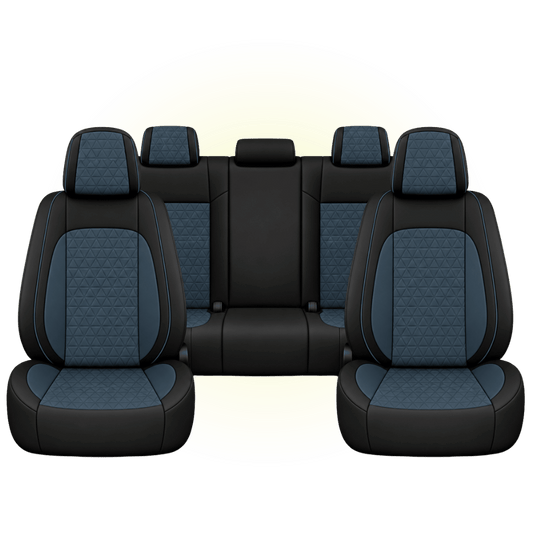 Black & Deep Teal Custom Seat Cover