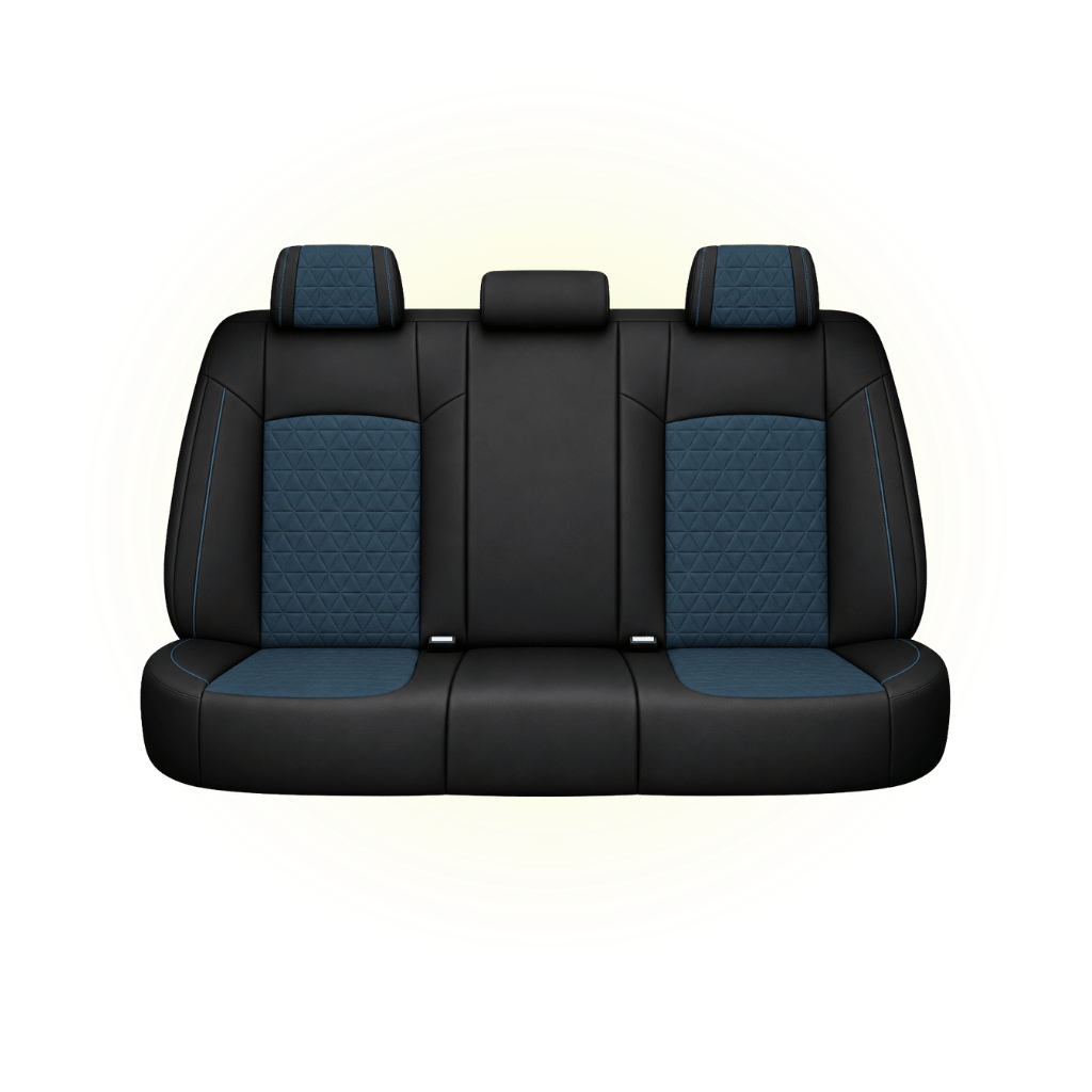 Black & Deep Teal Custom Seat Cover
