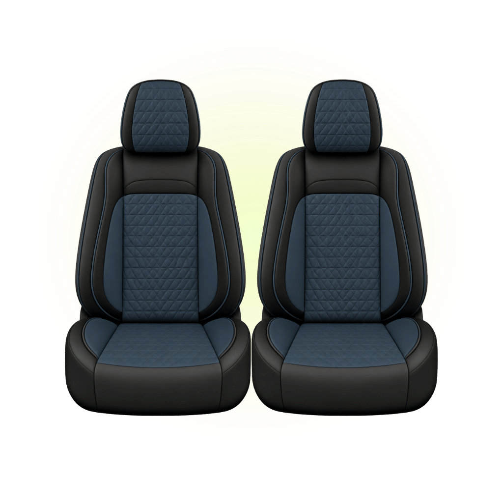 Black & Deep Teal Custom Seat Cover