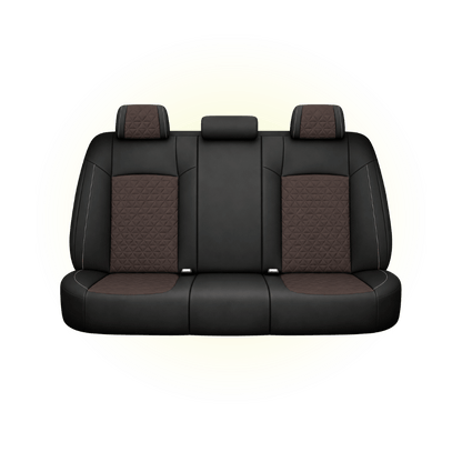 Black & Espresso Brown Custom Seat Cover
