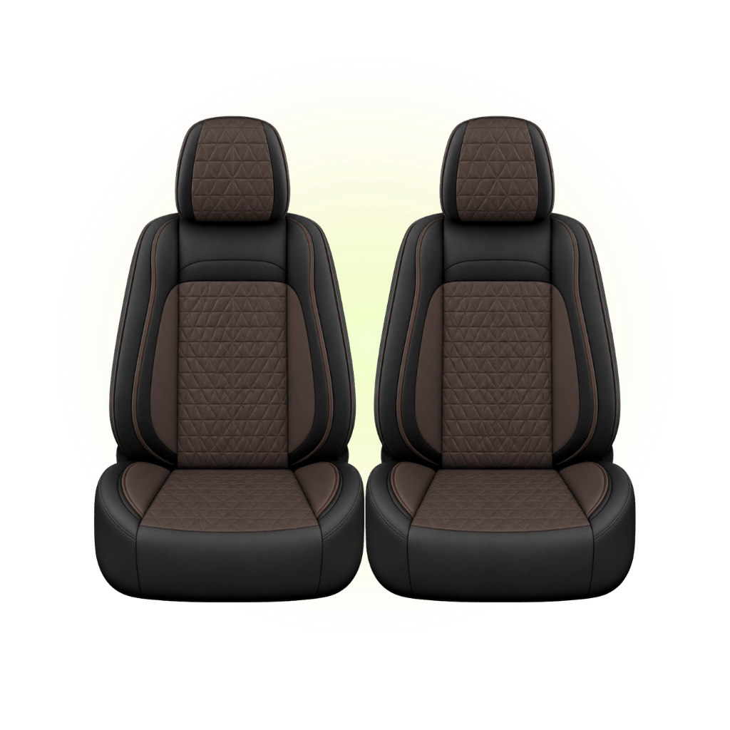 Black & Espresso Brown Custom Seat Cover