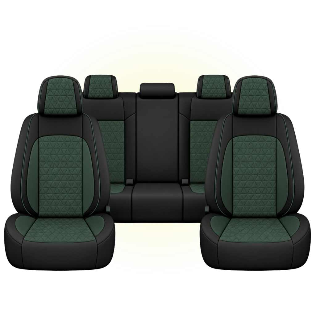 Black & Olive Green Custom Seat Cover