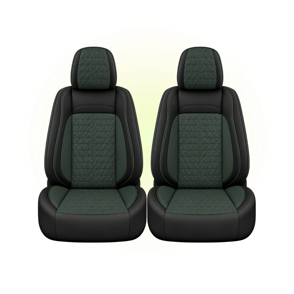 Black & Olive Green Custom Seat Cover