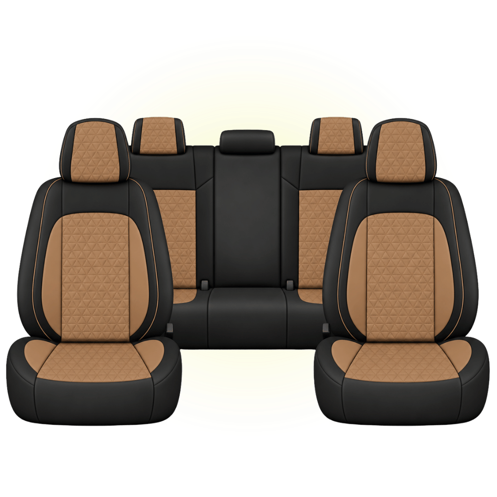 Black & Peanut Butter Custom Seat Cover