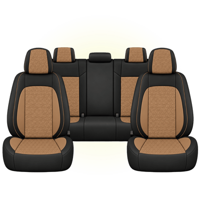 Black & Peanut Butter Custom Seat Cover