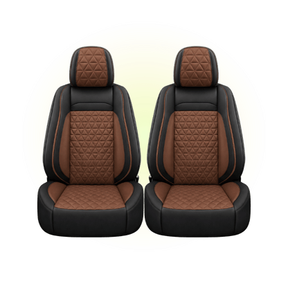 Black & Saddle Brown Custom Seat Cover