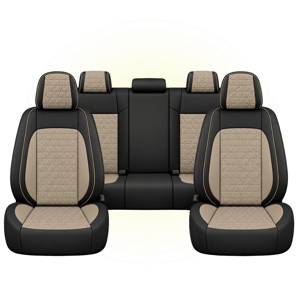 Black & Sand Custom Seat Cover