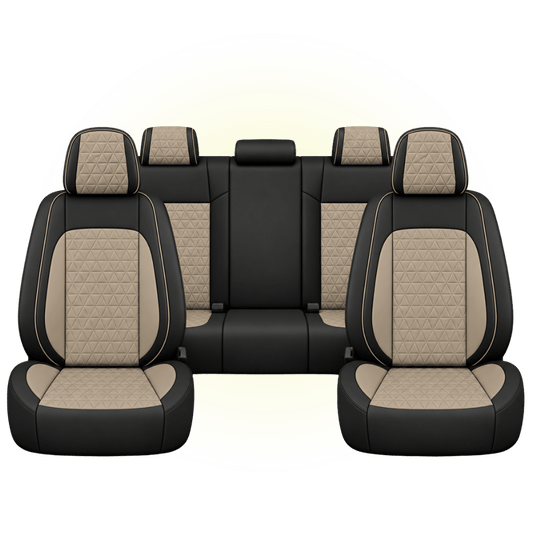 Black & Sand Custom Seat Cover