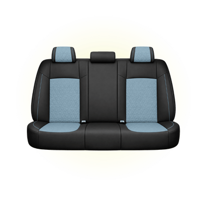 Black & Sky Blue Custom Seat Cover