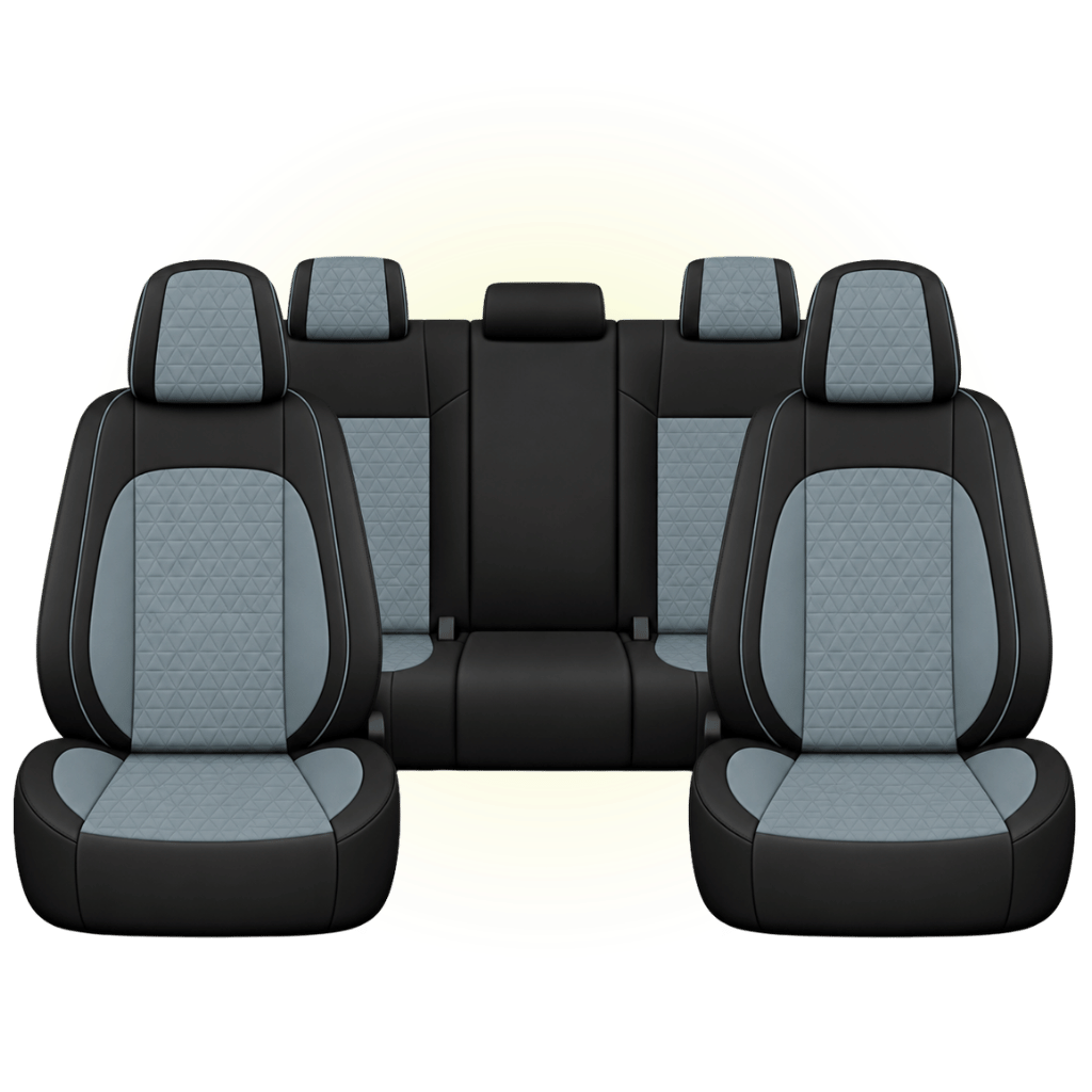 Black & Slate Blue Custom Seat Cover