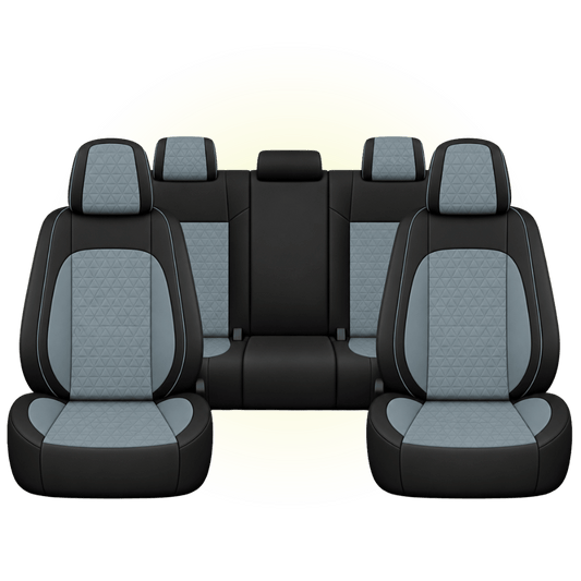 Black & Slate Blue Custom Seat Cover