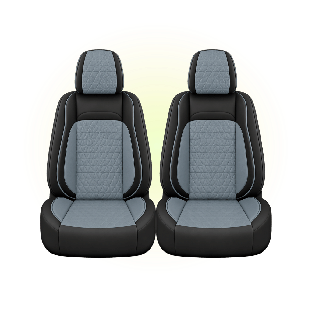 Black & Slate Blue Custom Seat Cover