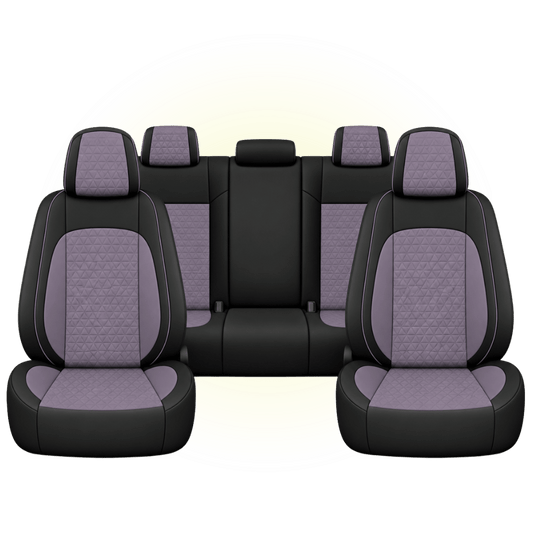 Black & Soft Plum Custom Seat Cover