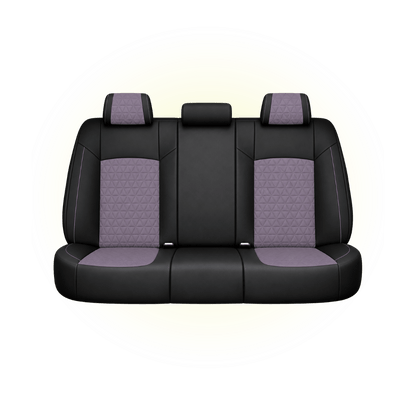 Black & Soft Plum Custom Seat Cover