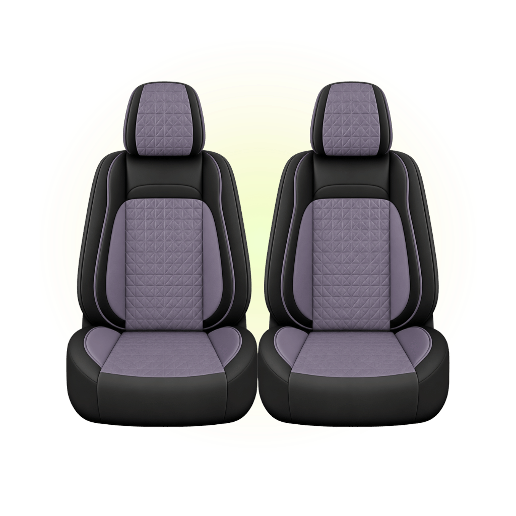 Black & Soft Plum Custom Seat Cover