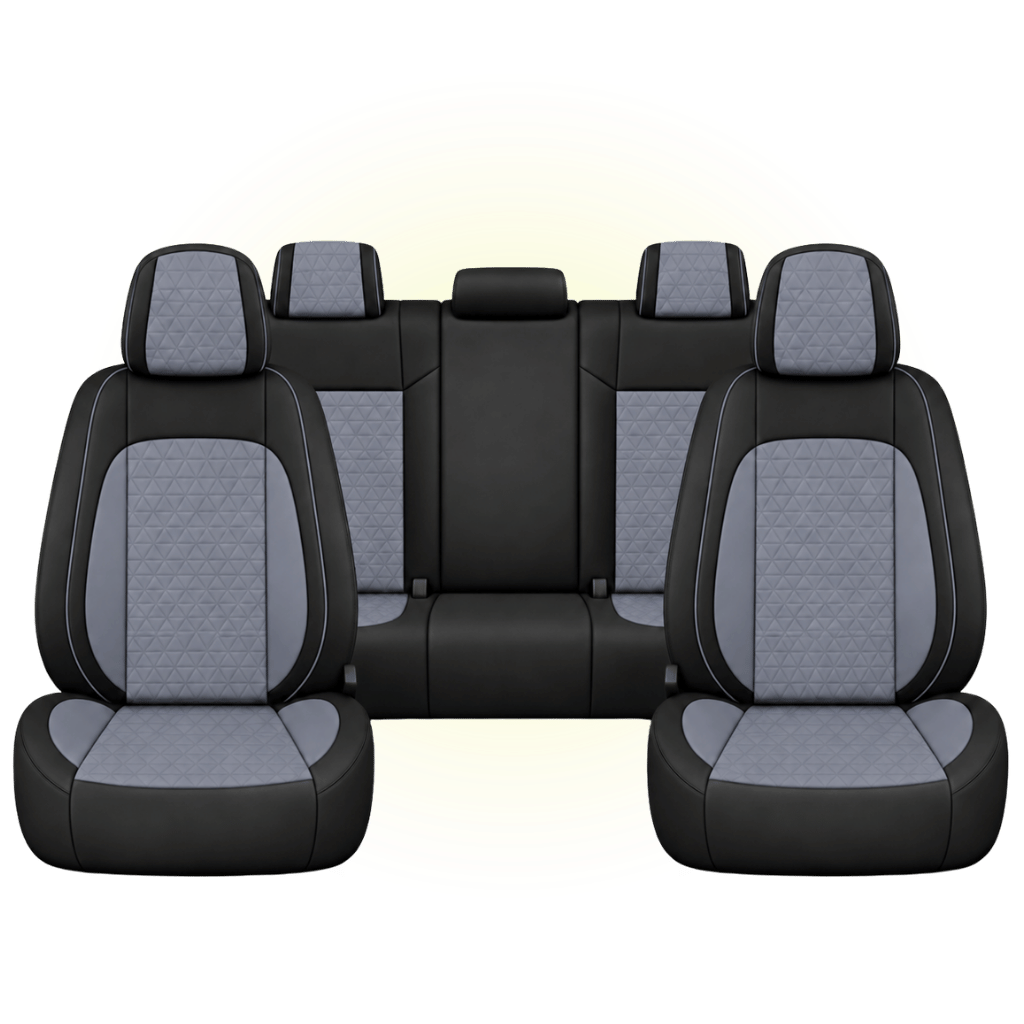 Black & Steel Blue Custom Seat Cover