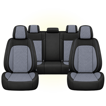 Black & Steel Blue Custom Seat Cover