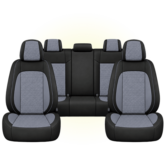 Black & Steel Blue Custom Seat Cover