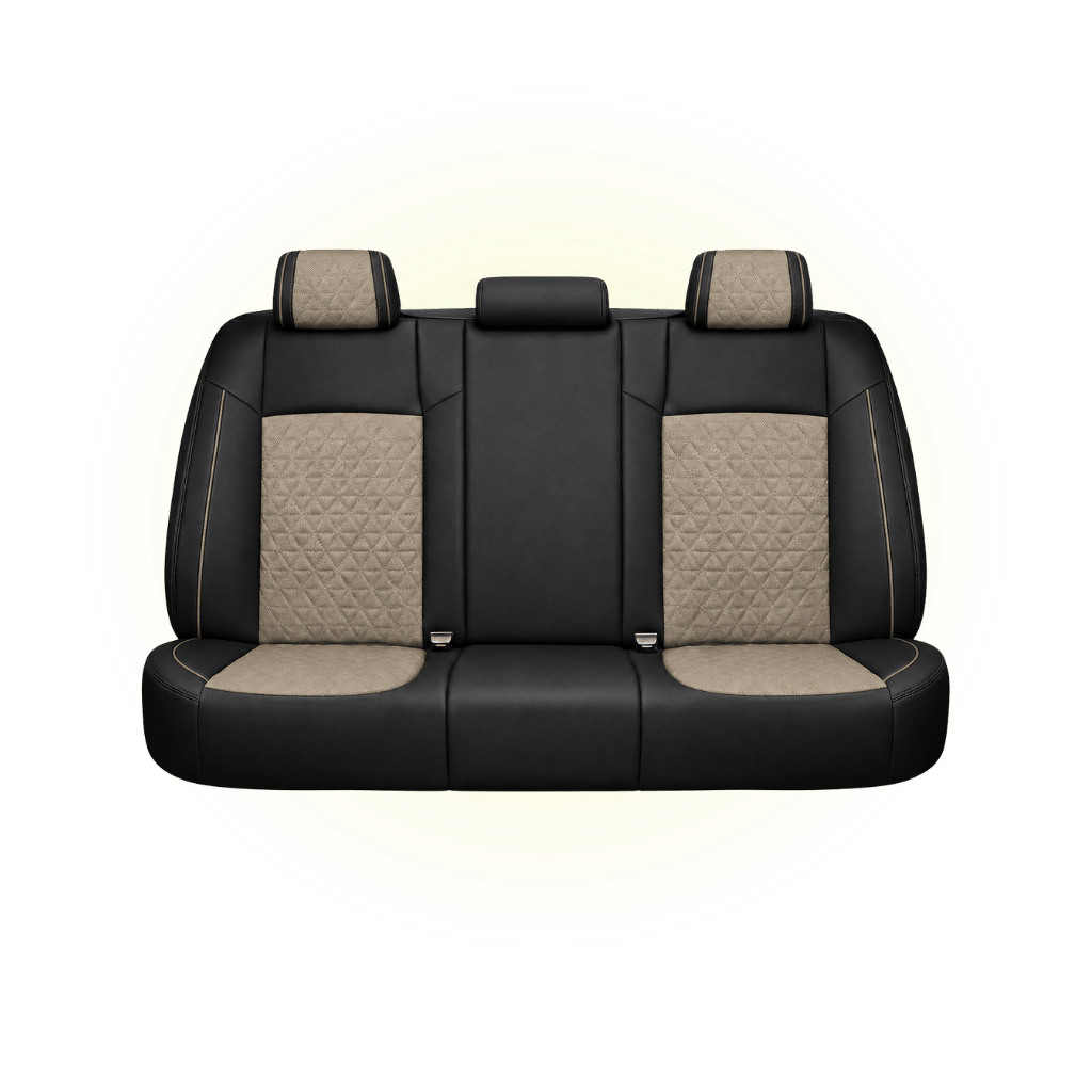Black & Warm Khaki Custom Seat Cover