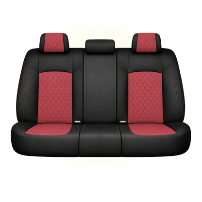 Black & Wine Red Custom Seat Cover