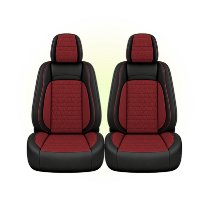 Black & Wine Red Custom Seat Cover