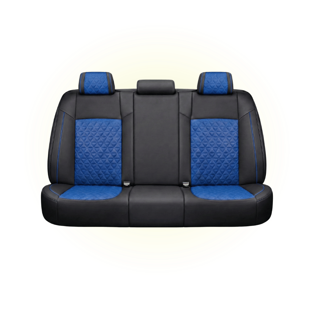Black & Royal Blue Custom Seat Cover