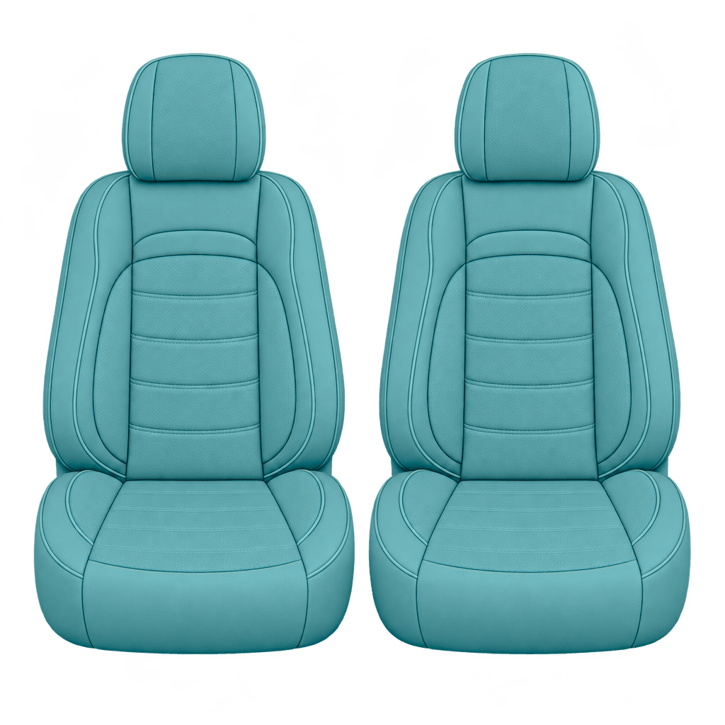 Aqua Blue Basic custom seat covers, fronts
