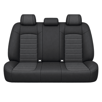 Black & Charcoal Grey Basic custom seat covers, backs
