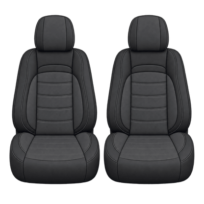 Black & Charcoal Grey Basic custom seat covers, fronts