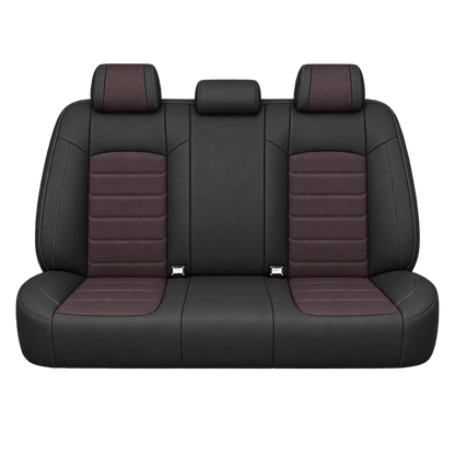 Black & Dark Mocha Basic custom seat covers, backs