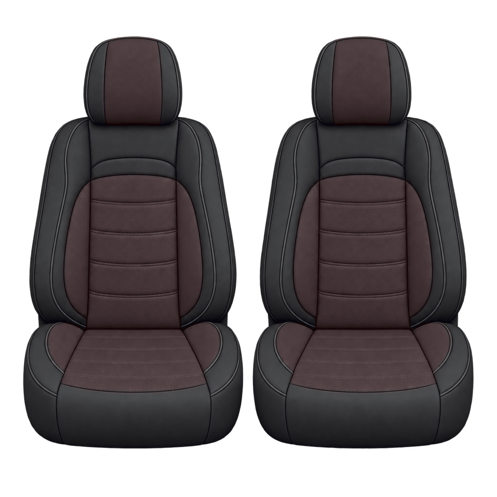Black & Dark Mocha Basic custom seat covers, fronts