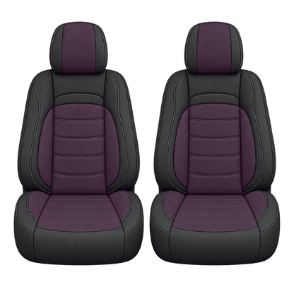 Black & Dark Purple Basic custom seat covers, fronts