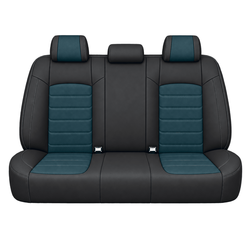 Black & Deep Teal Basic custom seat covers, backs